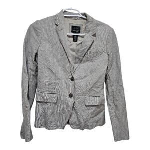 J.Crew Schoolboy Blazer Metallic Herringbone Gray Women’s Size 4